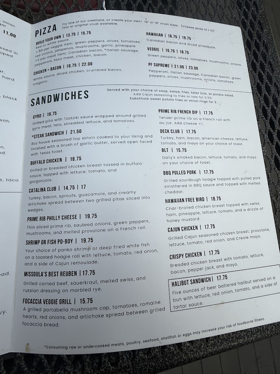 Paradise Falls Menu - Image 3